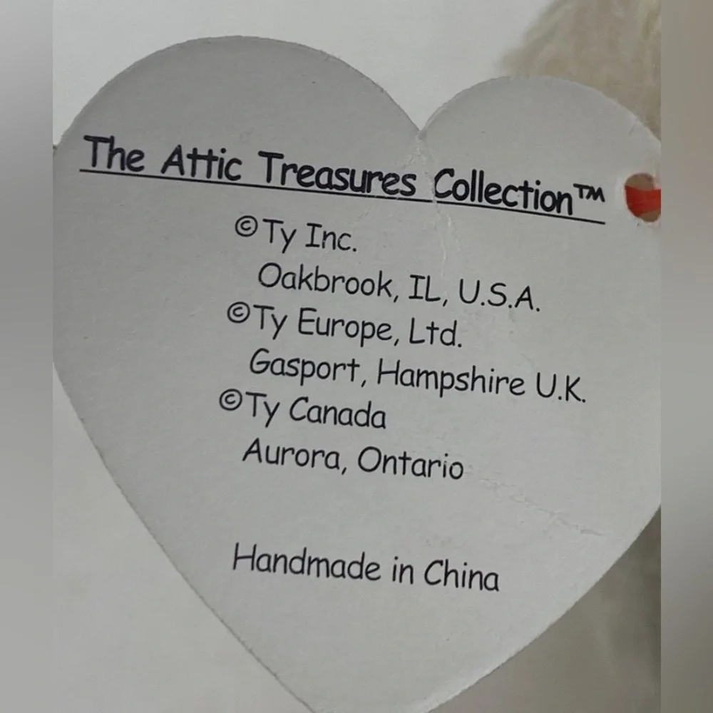 Ty Beanie Babies GEORGETTE Goose Attic Treasure 1993 Retired Jointed Red Tag.